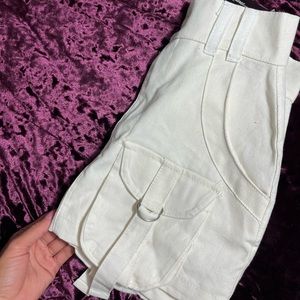 White cargo skirt